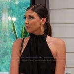 Janet’s black cutouts dress on The Valley