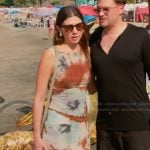 Janet’s tie dye floral top and skirt on The Valley