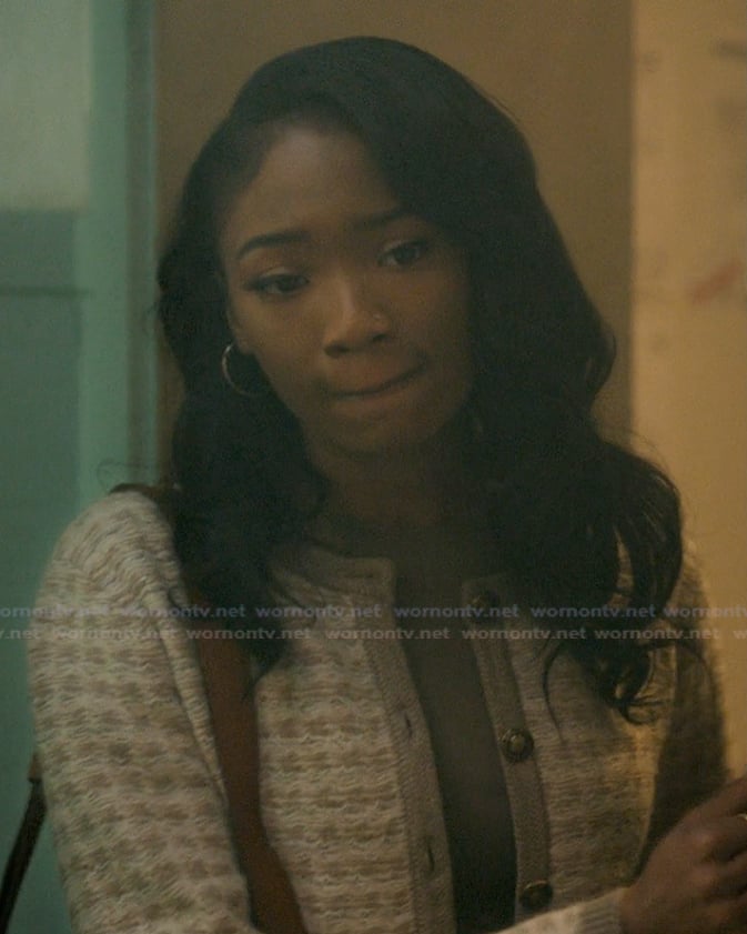 Jemma’s tweed jacket on The Chi