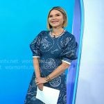 Jenna’s blue printed puff sleeve dress on Today