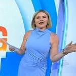 Jenna’s blue ruched sleeveless dress on Today