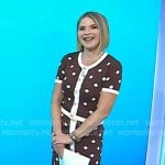 Jenna’s brown polka dot top and skirt on Today