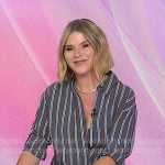 Jenna’s brown striped shirt and pants on Today