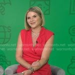 Jenna’s red wrap top and pants on Today