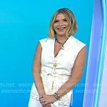 Jenna's white eyelet sleeveless top and pants on Today