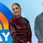 Jennifer Lopez's red snake coat on Today