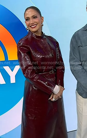 Jennifer Lopez’s red snake coat on Today
