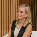 Jennifer’s black button vest on Good Morning America