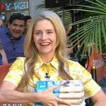Jenny Jackson’s yellow printed dress on Today