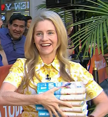 Jenny Jackson’s yellow printed dress on Today