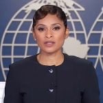 Jericka’s black jacket on CBS Evening News