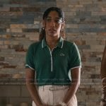 Jessica's green polo and shorts on Sweet Magnolias