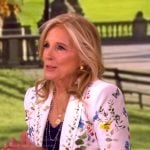 Jill Biden's white floral blazer and pants on The View