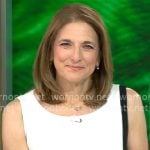 Jill Schlesinger’s colorblock sheath dress on CBS Mornings