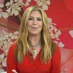Jill’s red button down top on Today