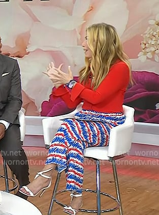 Jill’s white knot leather heel sandals on Today