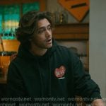 John’s black heart print hoodie on Off Campus