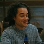 John's blue diamond knit sweater on Off Campus