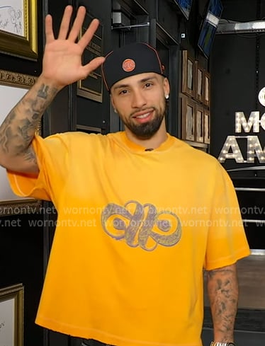 Jose Alvarado’s orange logo tee on Good Morning America