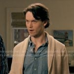 Josh's beige toggle cardigan on Not Suitable For Work
