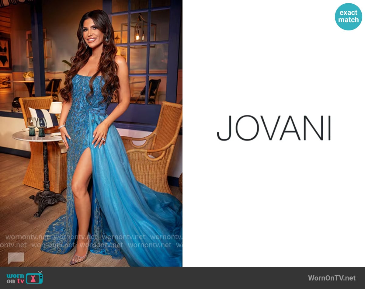 Jovani Custom Dress worn by Jo-Ellen Tiberi on The Real Housewives of Rhode Island