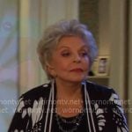 Julie's black print kimono jacket on Days of our Lives