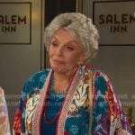 Julie’s floral print jacket on Days of our Lives