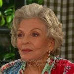 Julie’s white drop earrings on Days of our Lives
