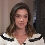 Julie's white pointelle knit dress on NBC News Daily