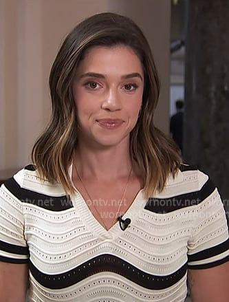 Julie’s white pointelle knit dress on NBC News Daily