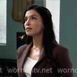 Justine's brown suit on General Hospital