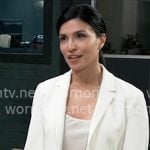 Justine’s white blazer on General Hospital