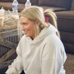 Kacie’s light gray hoodie on The McBee Dynasty Real American Cowboys