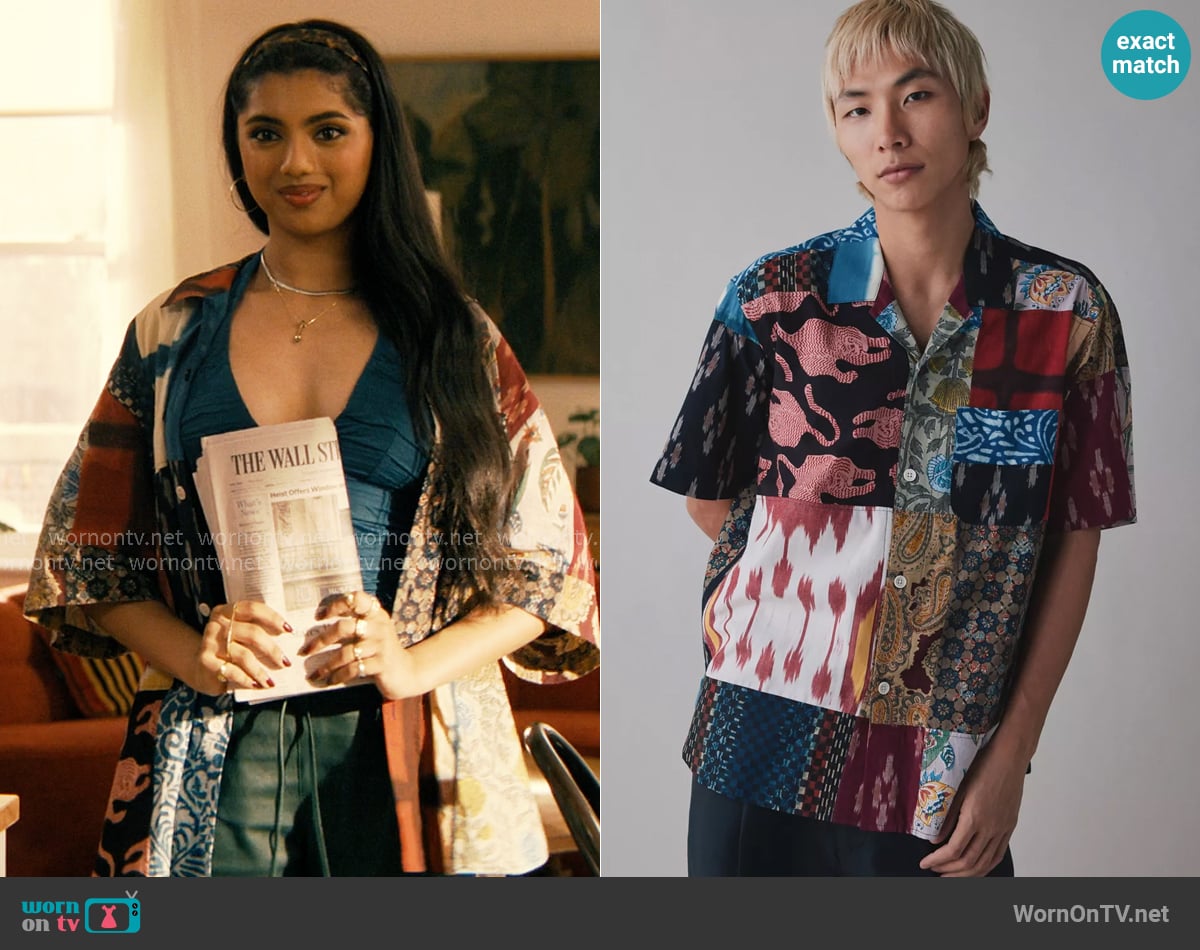 Kardo Ronen Patchwork Shirt worn by Abhinaya Chilukuri (Avantika) on Not Suitable For Work