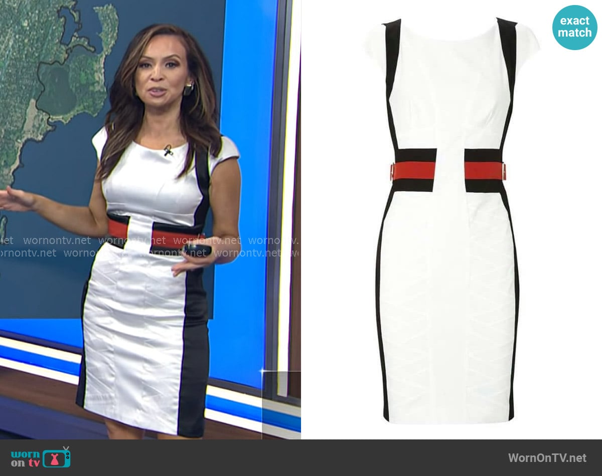 Karen Millen Colorblock Dress worn by Adelle Caballero on Today