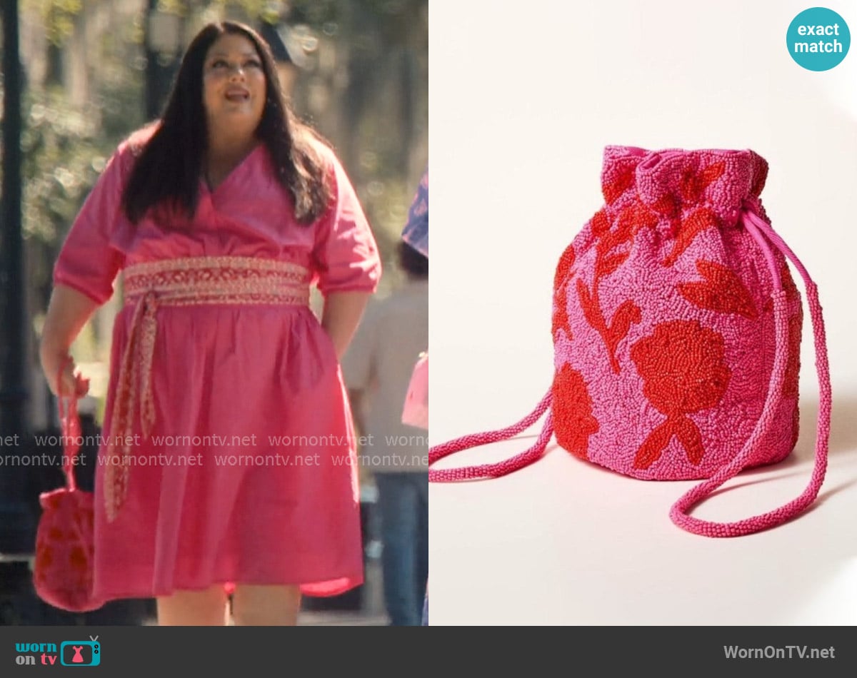 Kate Spade Beaded Bag worn by Dana Sue Sullivan (Brooke Elliott) on Sweet Magnolias