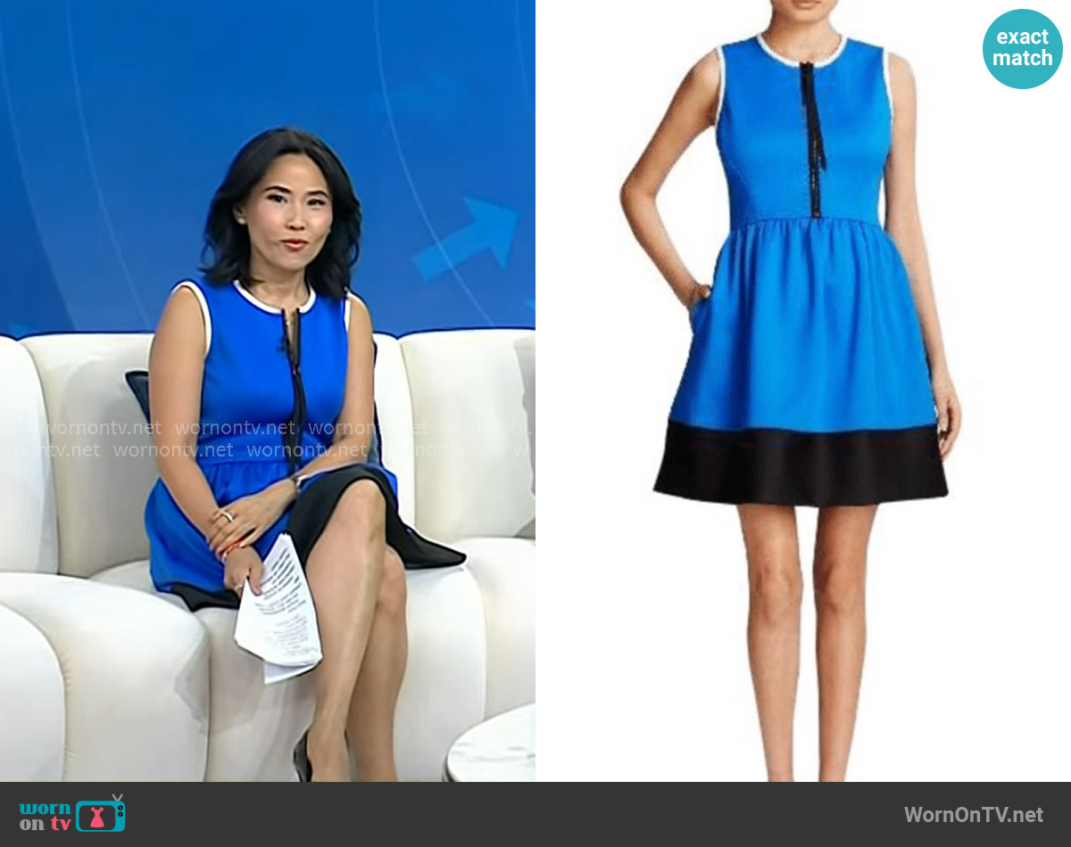 Kate Spade Color Block Scuba Dress worn by Vicky Nguyen on Today