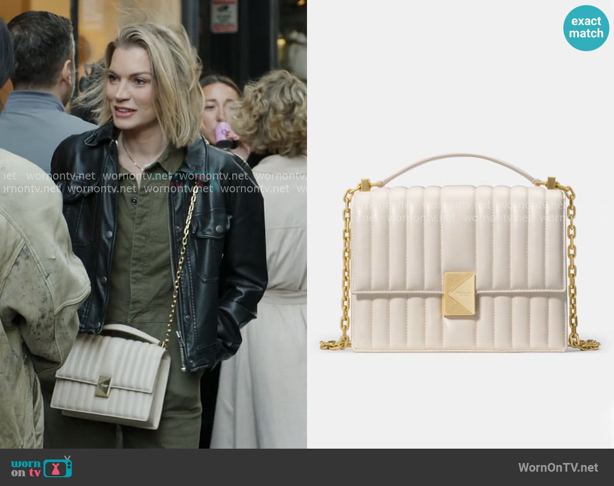Kate Spade Deco Quilted Leather Chain Shoulder worn by Lindsay Hubbard on In The City