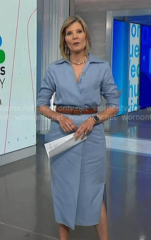 Kate’s blue wrap shirtdress on NBC News Daily