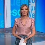 Kate's pink ruffle top and blue floral skirt on NBC News Daily