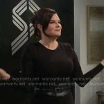 Katie’s black long sleeved dress on The Bold and the Beautiful