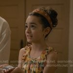 Katie’s peachprint jumpsuit on Sweet Magnolias