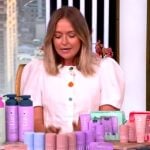Katy Cottam’s white puff sleeve dress on The View
