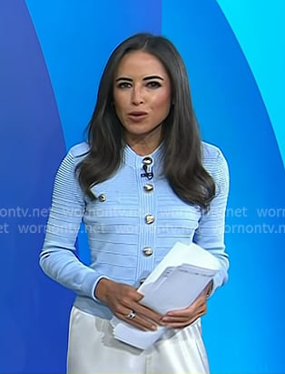 Kaylee’s light blue bandage cardigan on Today