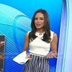 Kaylee’s navy striped skirt on Today