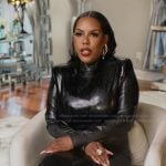 Kelli’s black leather confessional dress on The Real Housewives of Atlanta