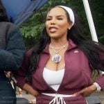 Kelli's burgundy track jacket on The Real Housewives of Atlanta