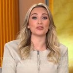 Kelly O’Grady’s beige zip up jacket on CBS Mornings
