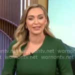 Kelly O’Grady’s green peplum dress on CBS Mornings