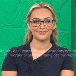 Kelly O’Grady’s navy twist top on CBS Mornings